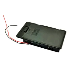 2 Pcs Black Plastic font b Battery b font Holder Case Wired w Cover for 6