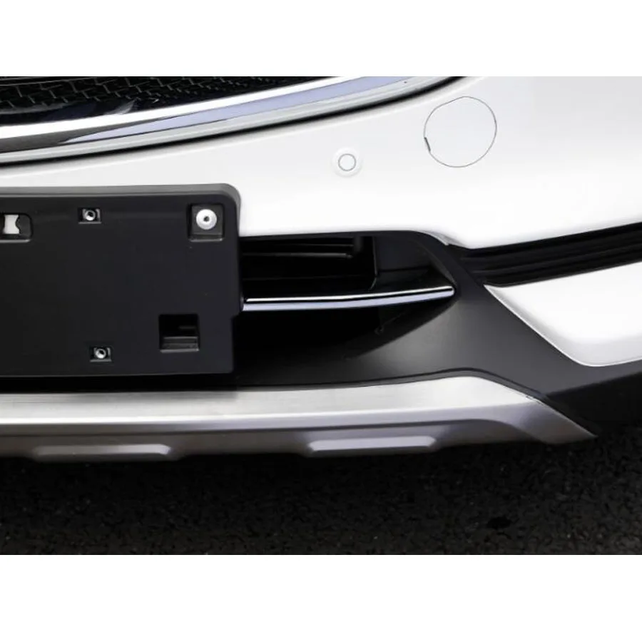 Хромированная ABS Автомобильная внешняя Решетка переднего бампера нижняя полоса