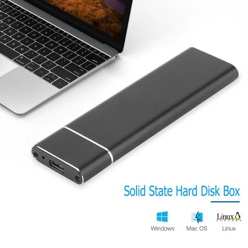 

M.2 NGFF C-C/U-C SSD 6Gbps to USB 3.1 Type-C Converter Adapter Enclosure Case Solid State Hard Disk Box SATA 3.0 Specification