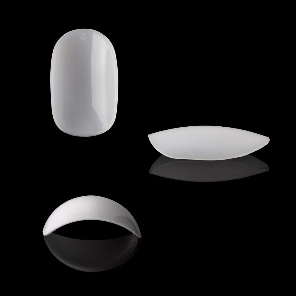 Короткие овальные кончики для ногтей MAKARTT, 500 шт, прозрачные натуральные круглые накладные акриловые УФ-гелевые кончики для ногтей, 10 размеров, для маникюрных салонов и DIY A0506