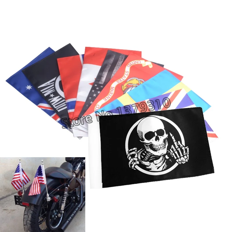 Универсальный мотоцикл 6x" флаг баннер флаг США на заказ для Honda Yamaha Suzuki Виктори Харли