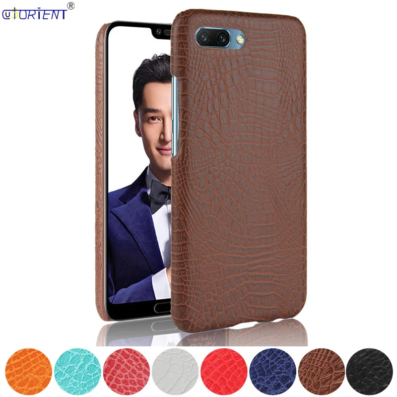 For Huawei Honor 10 Crocodile Veins Back Case COL-L29 COL-L01 COL-L02 COL-L29A Ultra Thin Cover COL-AL10 COL-AL00 Hard PC Shell | Мобильные