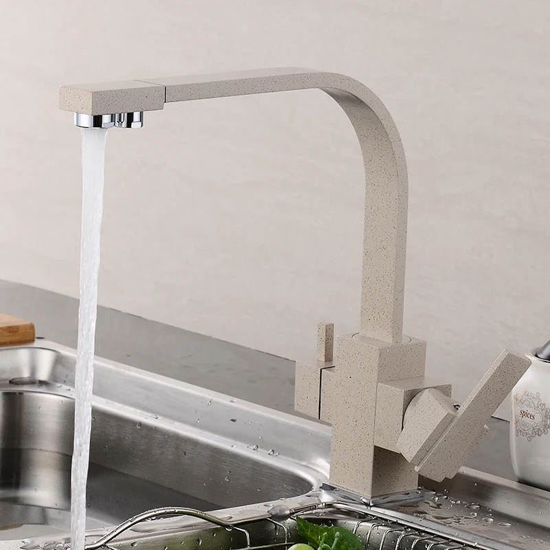 FLG Black Square kitchen Faucet for kitchen Brass 360 Degree Rotation Faucets Filter Water Mixer Tap Crane For Kitchen 573-33B FLG Black Square kitchen Faucet for kitchen Brass 360 Degree Rotation Faucets Filter Water Mixer Tap Crane For Kitchen 573-33B