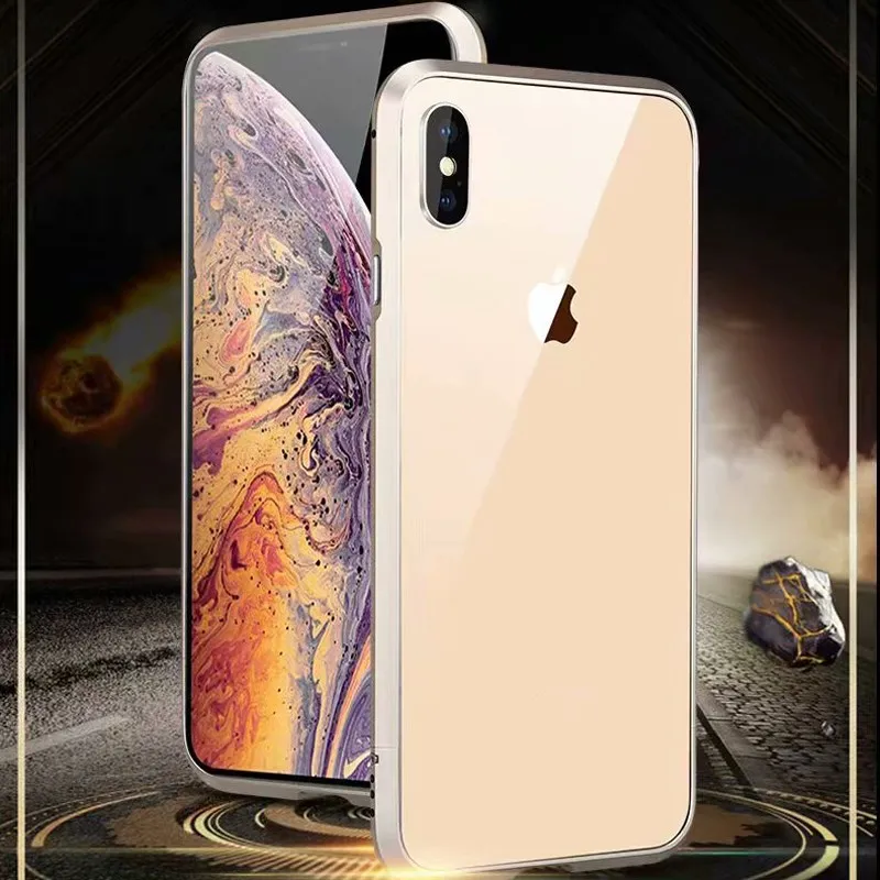 Высококачественный Роскошный Алюминиевый металлический бампер для iPhone XS Max X противоударный защитный чехол с металлической кнопкой