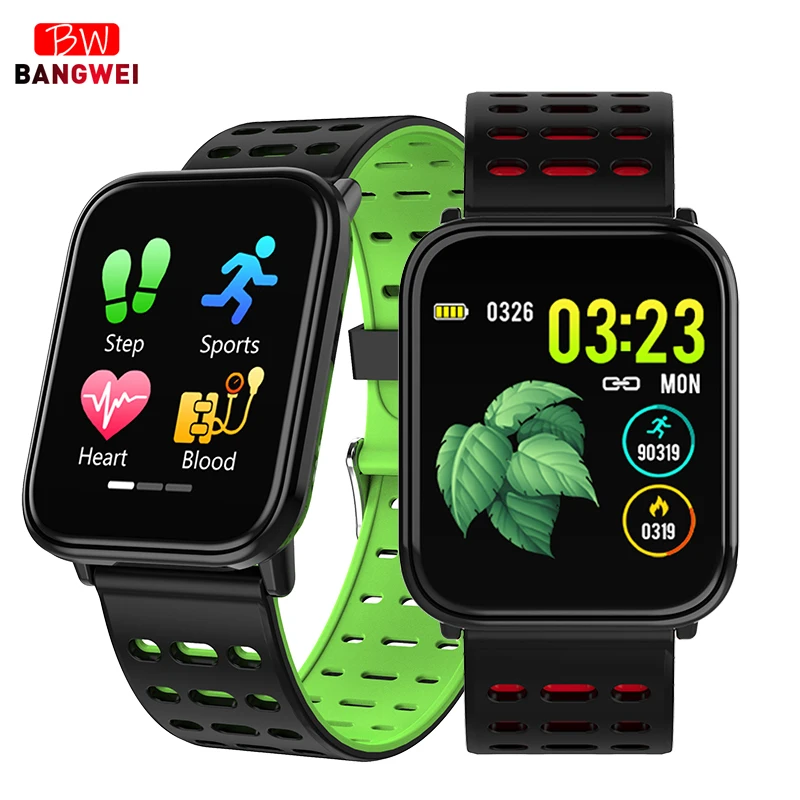 

2019BANGWEI Smart Sport Men Watch IP67 Waterproof Fitness Watches Pedometer Tracker Heart Rate Monitoring Watch For IOS Android
