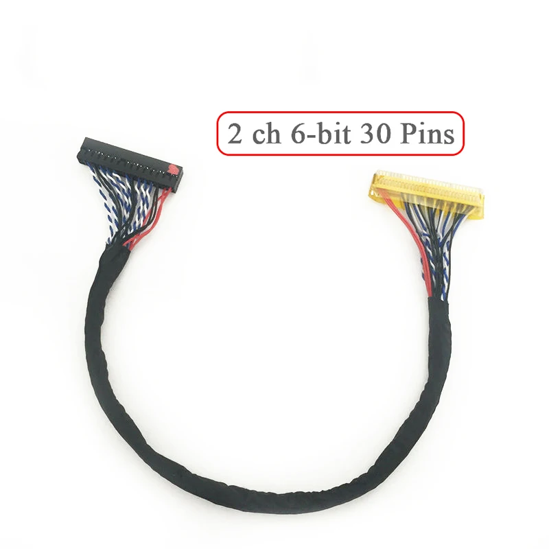 Универсальный кабель низковольтной дифференциальной передачи сигналов FIX-30P-S6 30pin двойной 2 ch 6-бит двойной 6bit ЖК-дисплей панель Экран Кабельная линия 250/400 мм
