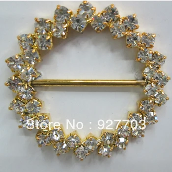 

(CM371 25mm innner bar)100pcs round rhinestone buckle for wedding invitation card
