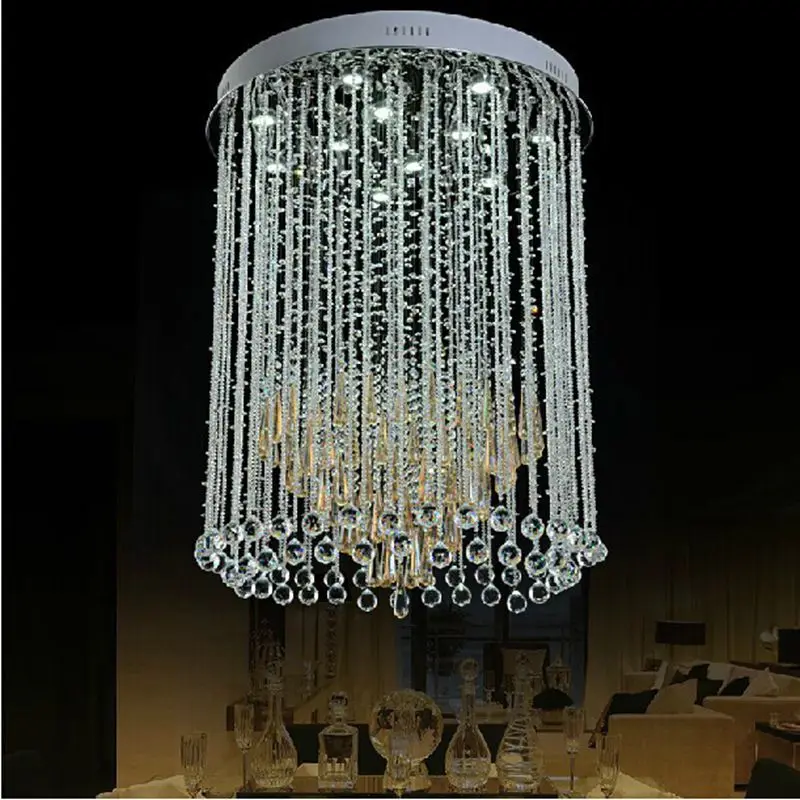 Candelabro colgante de cristal, iluminación moderna de diseño cuadrado, lustres de cristal, art