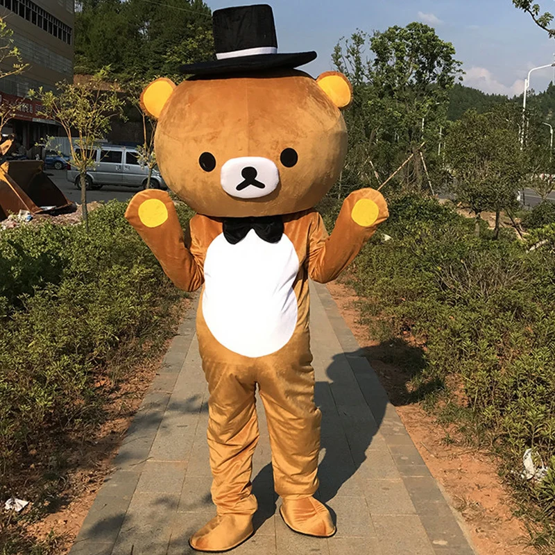 

Kawaii Brown Bear Mascot Japanese Style Customized Janpan Rilakkuma Mascot Costumes Rilakkuma Bear Mascot Costumes
