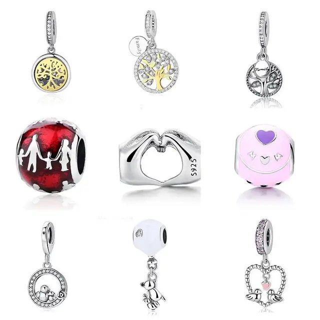 2018 Authentic Sterling Silver 925 Original Charm Fit Pandora 2018 Authentic Sterling Silver 925 Original Charm Fit Pandora Bracelet Charms Beads Family Mom Sister Baby