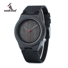 BOBO BIRD часы-браслет из WP11 классические черные деревянные часы для Для женщин брендовый дизайн, шарф в 4-х часов наконечник с прочной защитой циферблат Кварцевые часы в качестве подарка OEM дропшиппинг