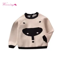 WEIXINBUY/осенние свитера для мальчиков и девочек зимние пуловеры с длинными рукавами и круглым вырезом с рисунком кролика, свиньи, чемпионский трофей