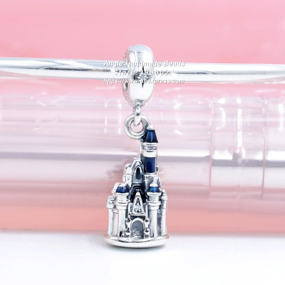 

2019 Release 925 Sterling Silver Disn ey Parks Collection Cinderella Castle Charm Dangle Charm Fit European Bracelets Necklaces