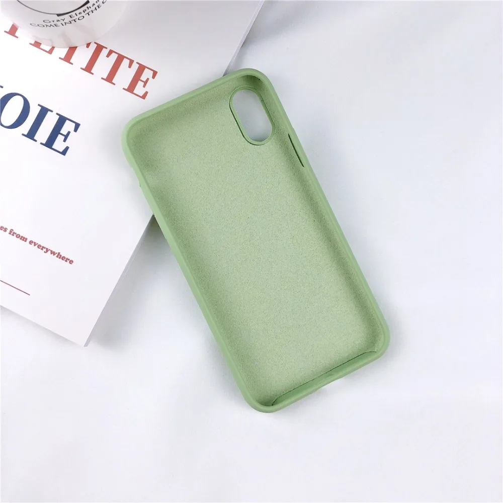 HUANQING Fashion Love Liquid mobile phone case For X XR XS Max 6 6S 7 7Plus 8 8Plus Protective Cover Sugar color case05
