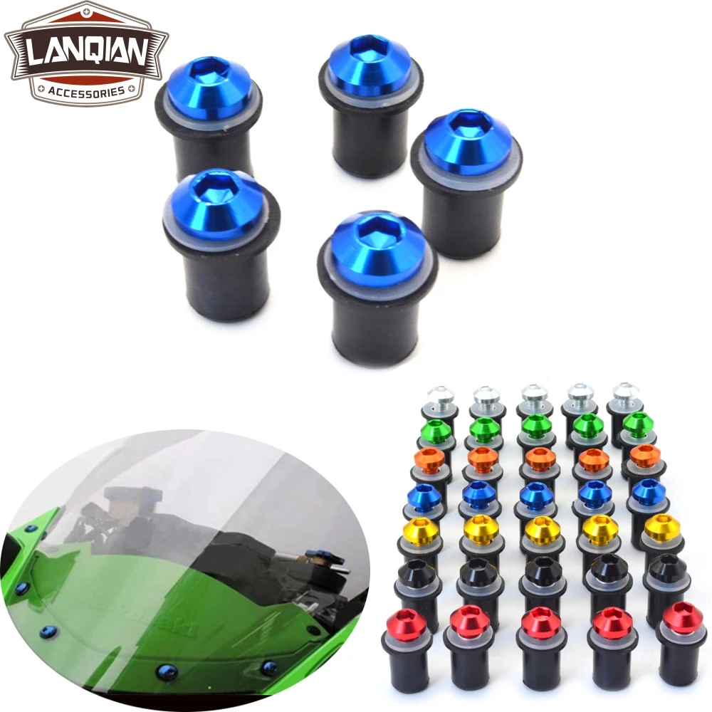 5pcs 6mm Universal Windscreen Windshield Bolts Screw For SUZUKI SV 650 sv650 sv650s aprilia pegaso TL1000S
