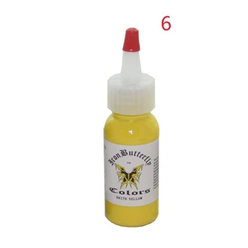 

BRITE YELLOW colors tattoo ink kit bottle 30ml(1OZ) permanent makeup ink cosmetic paint set 5pcs/lot