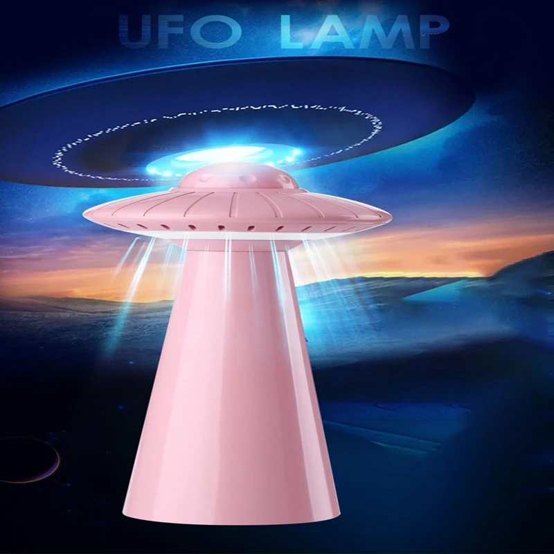 UFO Dimmable Mini LED Night Light USB Rechargeable Table Lamp for Kids Bedside Bedroom Living Room Study Atmosphere Lighting (2)