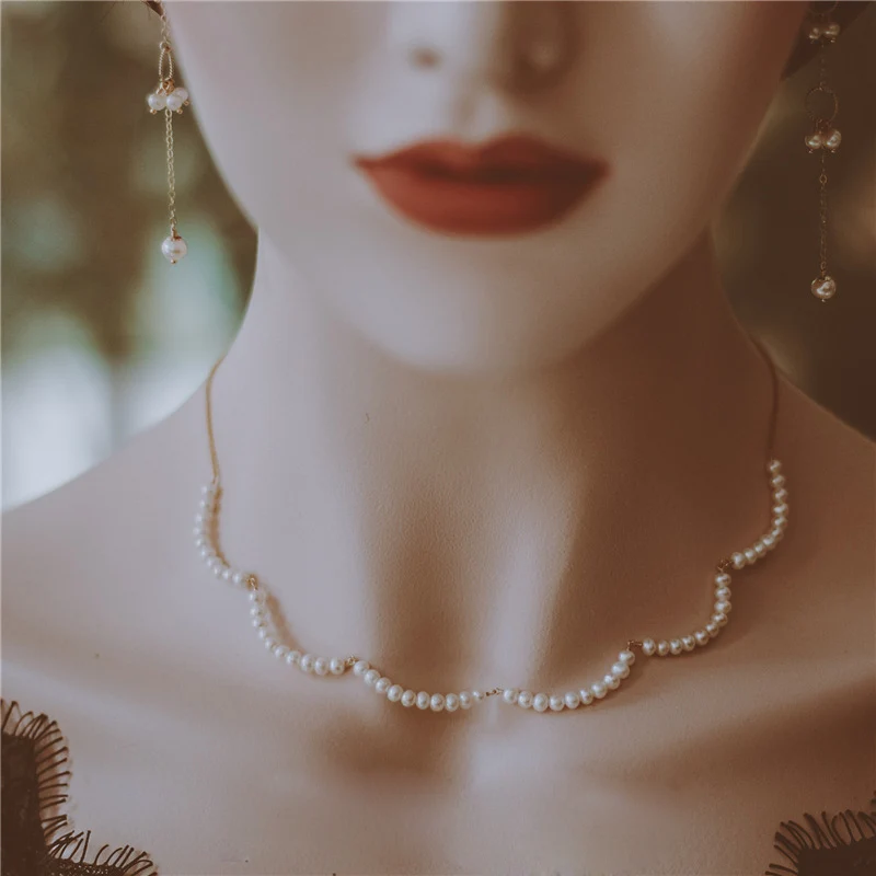 Pearl Necklace Gold Filled Jewelry 