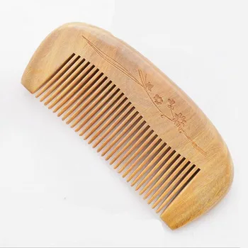 

Brazil Natural Green sandalwood Wooden Comb for hair Massage Wide Tooth No-static Hair Brush Wood Comb peine hairbrush flower