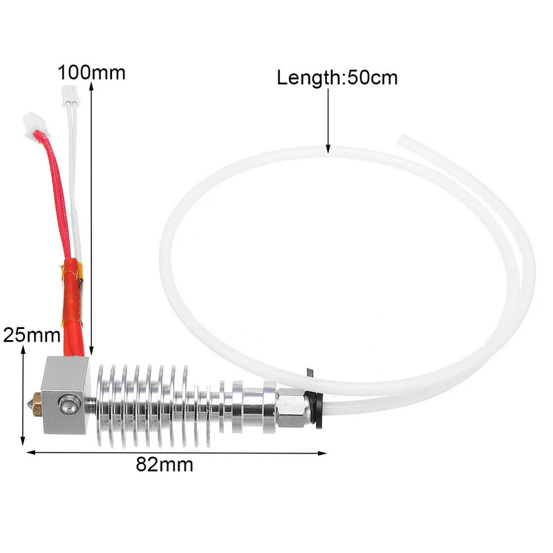 Mayitr 1 шт. V5 J-head Hotend комплект Серебряный 3d принтер аксессуары Горячий Конец 0,4 мм/1,75 мм для Anycubic I3 Мега 3d принтер экструдер