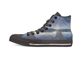 

Lake Te Anau Milky Way Casual High Top Canvas shoes sneakers For Drop shipping