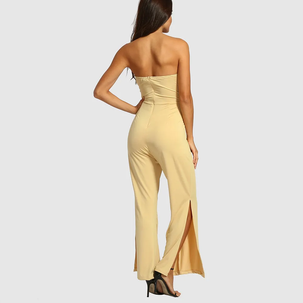  Jumpsuit Summer Women Long 2018 New Brand Off The Shoulder Clubwear Wide Leg Playsuit Party Elegant Jumpsuit  F#J04 (12)