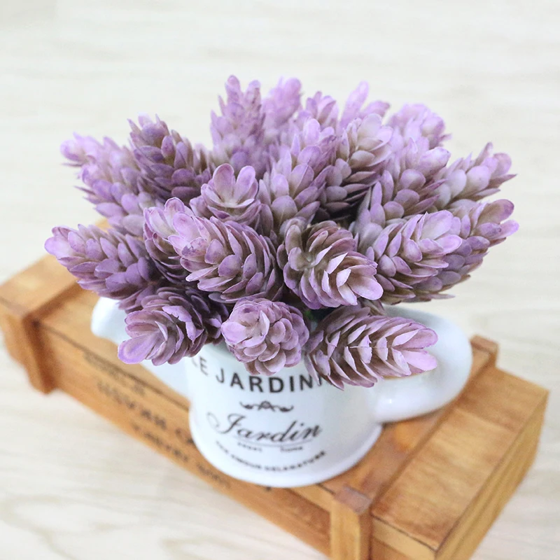 artificial plastic flowers with Ceramics vase cute artificial flower set home decoration for wedding flowers decoration (13)