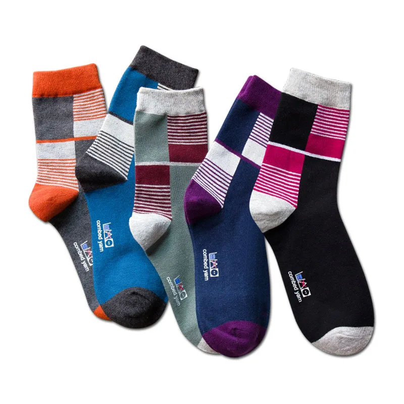 New classic striped cotton men's business casual socks fashion