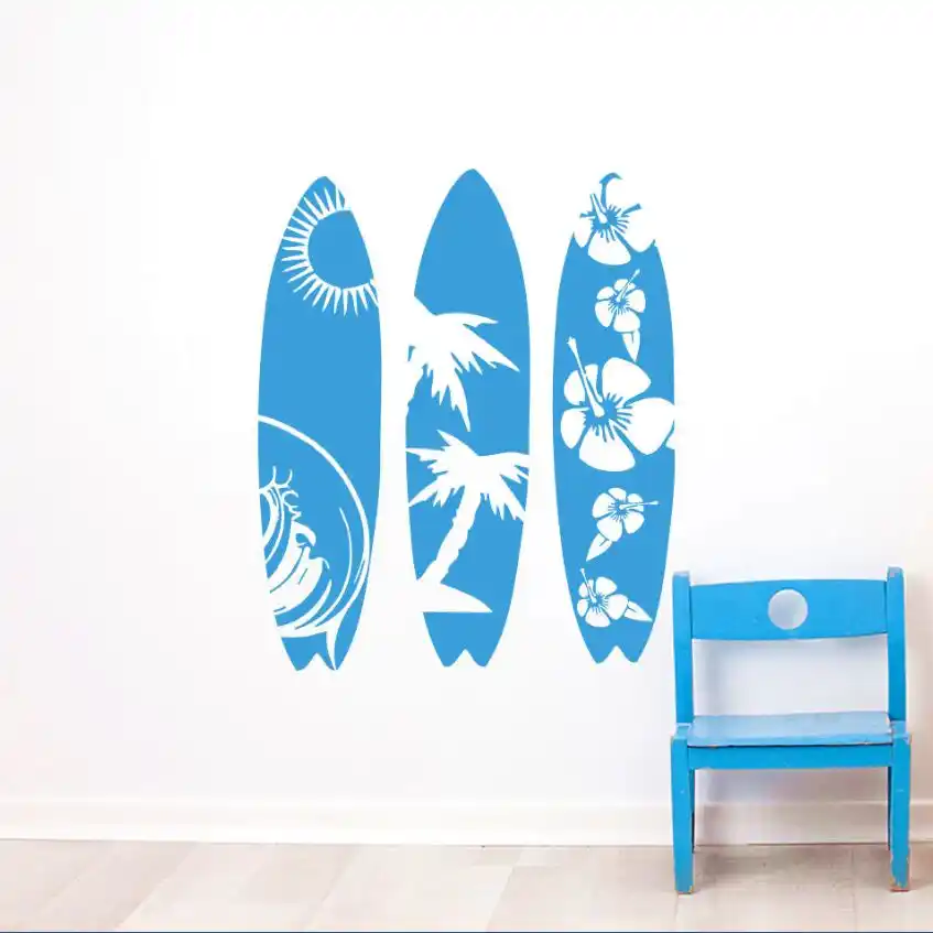 Calcomania Deporte De Pared Mar Nuevo Diseno Tabla De Surf