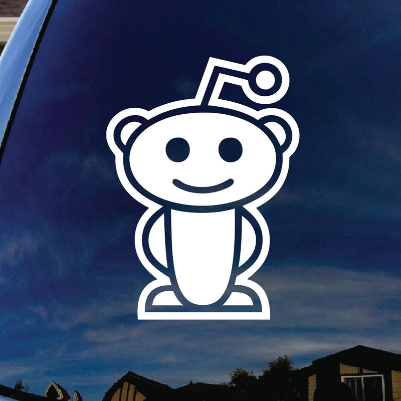 Reddit Alien Car Sticker Decal Bender Wall Laptop Notebook Die cut White Sticker Decal 5''TALL