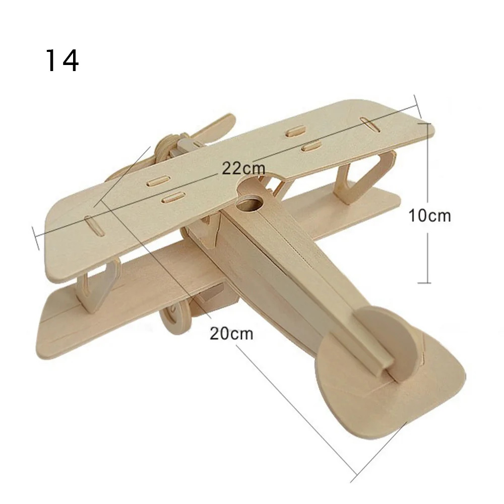 Новые 3D натуральные DIY деревянные игрушки автомобиль аэроплан головоломка игра дети хобби модель Строительство Развивающие деревянные игрушки подарок для детей