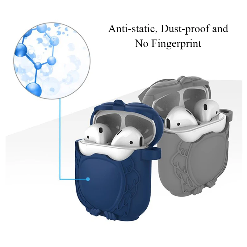 Silicone Protective Cover Case For Air Pods Easy to Carry Shockproof Waterproof Cute Accessories for Apple Airpods 1:1 Owl Shape