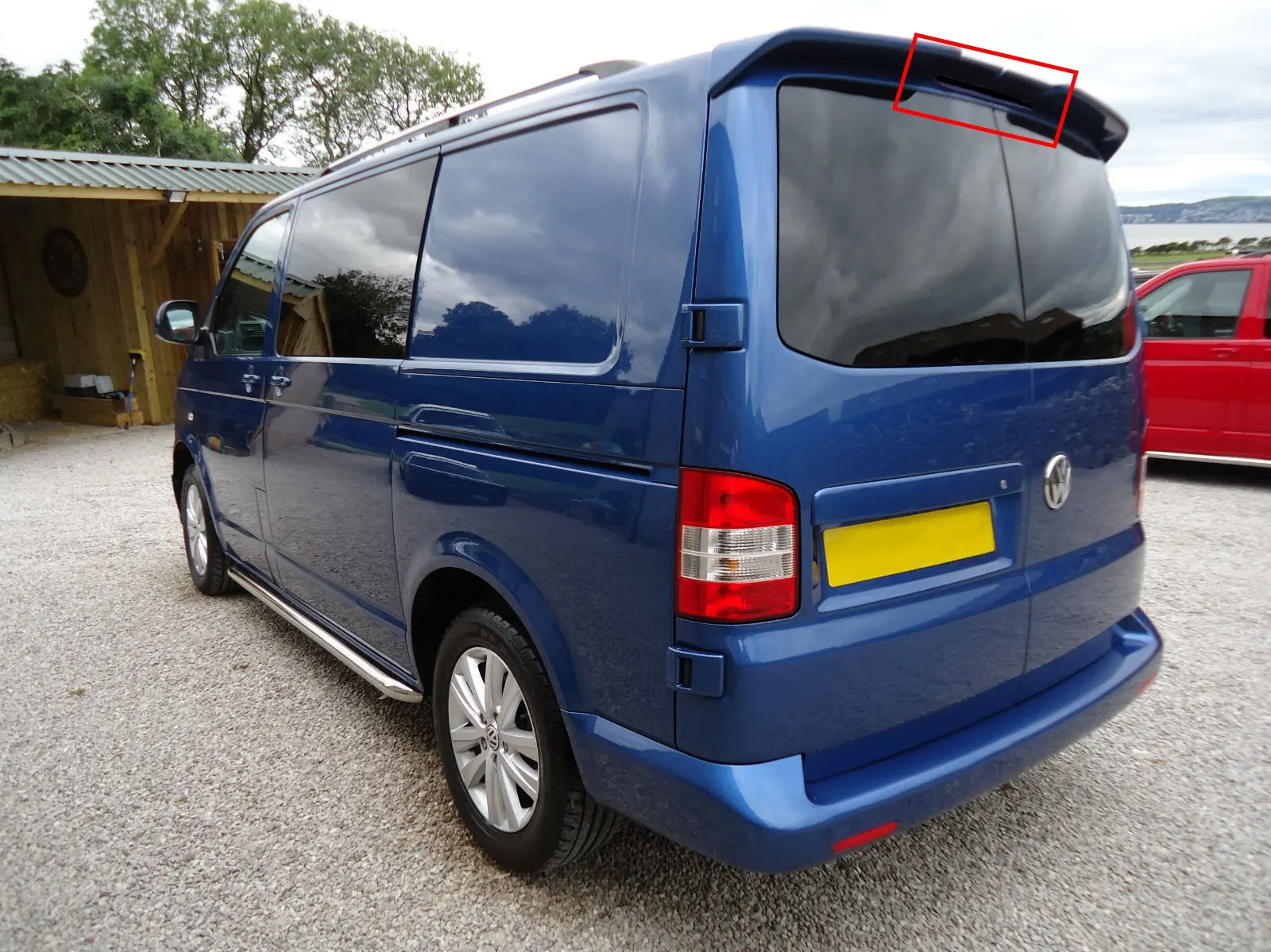 Flash Deal For VW T5 Transporter Barn Door Red LED High Level Brake Stop Light Black Lens L+R 20