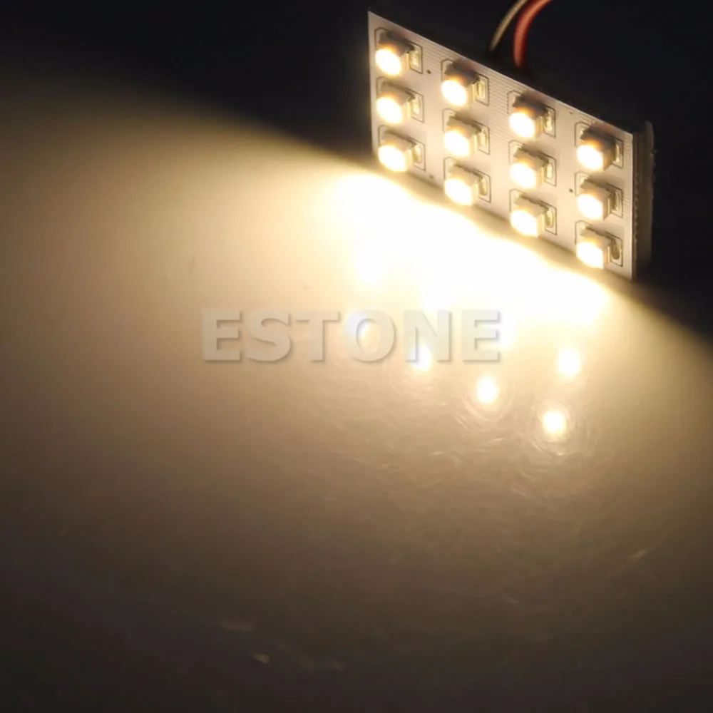 12 светодиодных 3528 SMD теплых белых лампочек интерьер комнаты купол двери