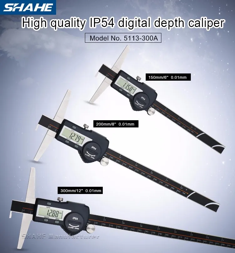 Цифровой Штангенциркуль с одним крюком, 0-300 мм, paquimetro, цифровые Штангенциркули, микрометрические измерительные приборы