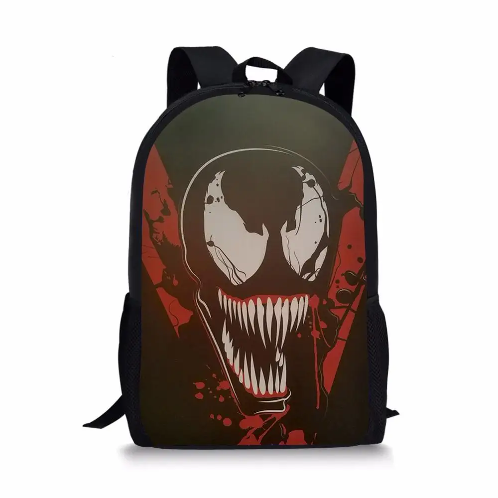 Curel Fancl Cool Comics Venom рюкзаки школьные сумки Школьные сумки для девочек и мальчиков ортопедическая сумка mochila школьная книга Сумка - Цвет: Армейский зеленый