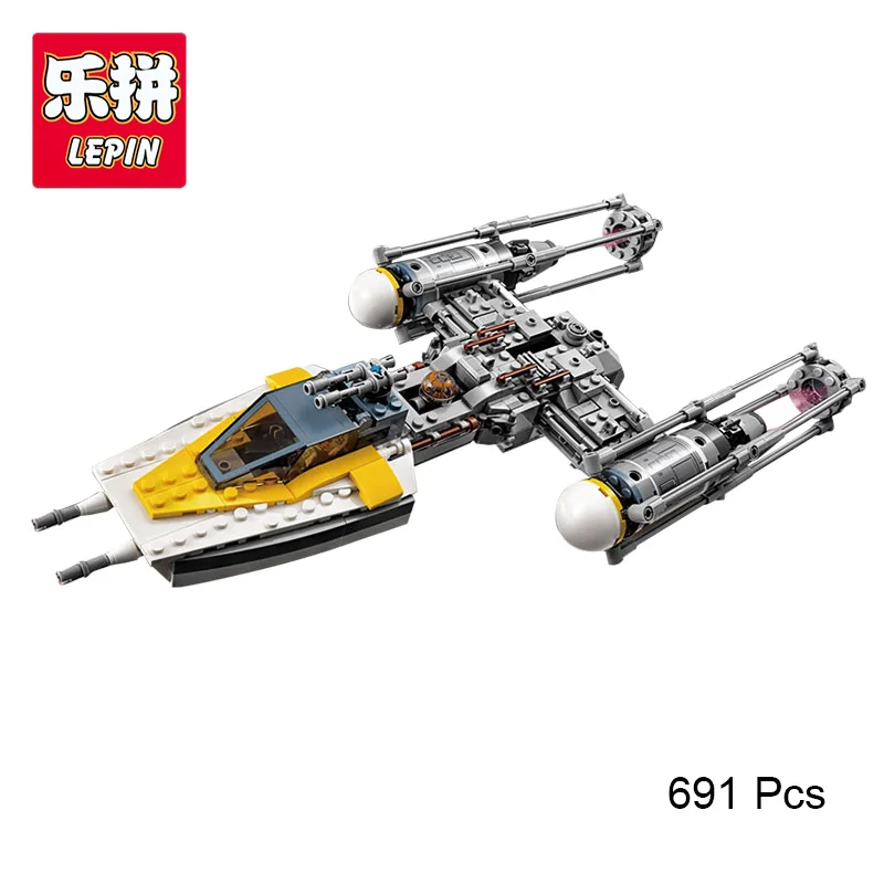 

Lepin 05065 Star series Y-Wing Starfighter Building plan Blocks Bricks Educational Toys Plane Gift Compatible With lego 75172