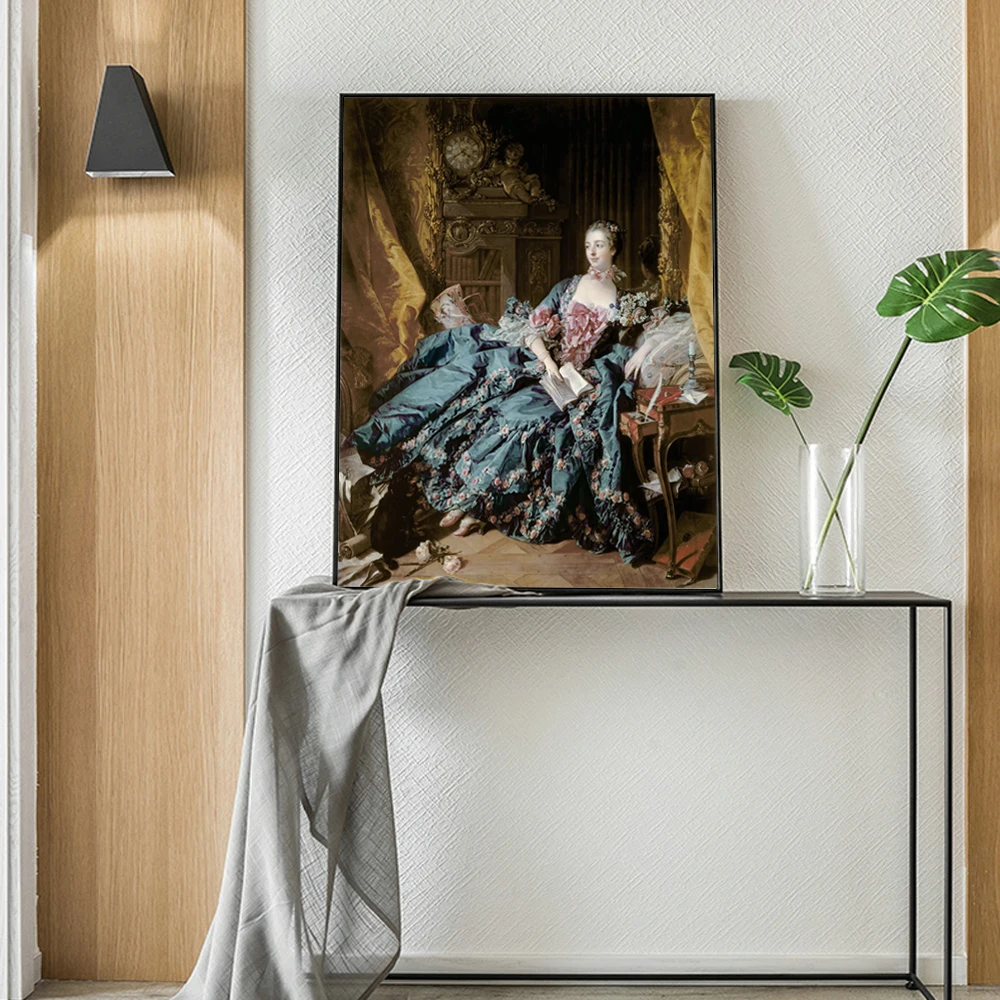 Франсуа Буше Madame De Pompadour настенные художественные принты на холсте Классическая известная картина Репродукция для гостиной Куадрос Декор