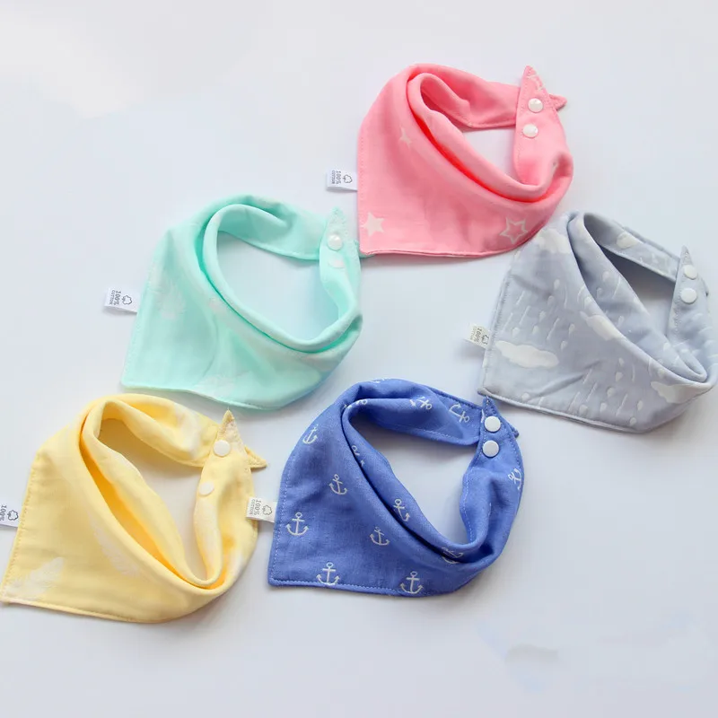 1pcs  Sprouting rain baby mouth towel pure cotton soft baby bib gauze breathable newborn triangle towel Four Seasons General