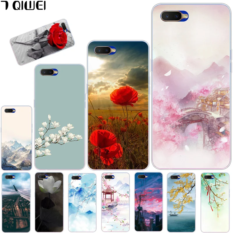 

6.4'' For OPPO RX17 Neo Case Silicone Soft TPU Print Cover For Para OPPO RX17 Neo RX 17 Neo R17 Neo RX17Neo Cover Funda Flower