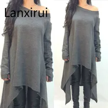 Fashion Womens Loose Long Sleeve A -Line Off Shoulder Shirt Casual Cotton Linen Shirt Autumn Asymmetric Long Plus Size Fashion Womens Loose Long Sleeve A -Line Off Shoulder Shirt Casual Cotton Linen Shirt Autumn Asymmetric Long Plus Size