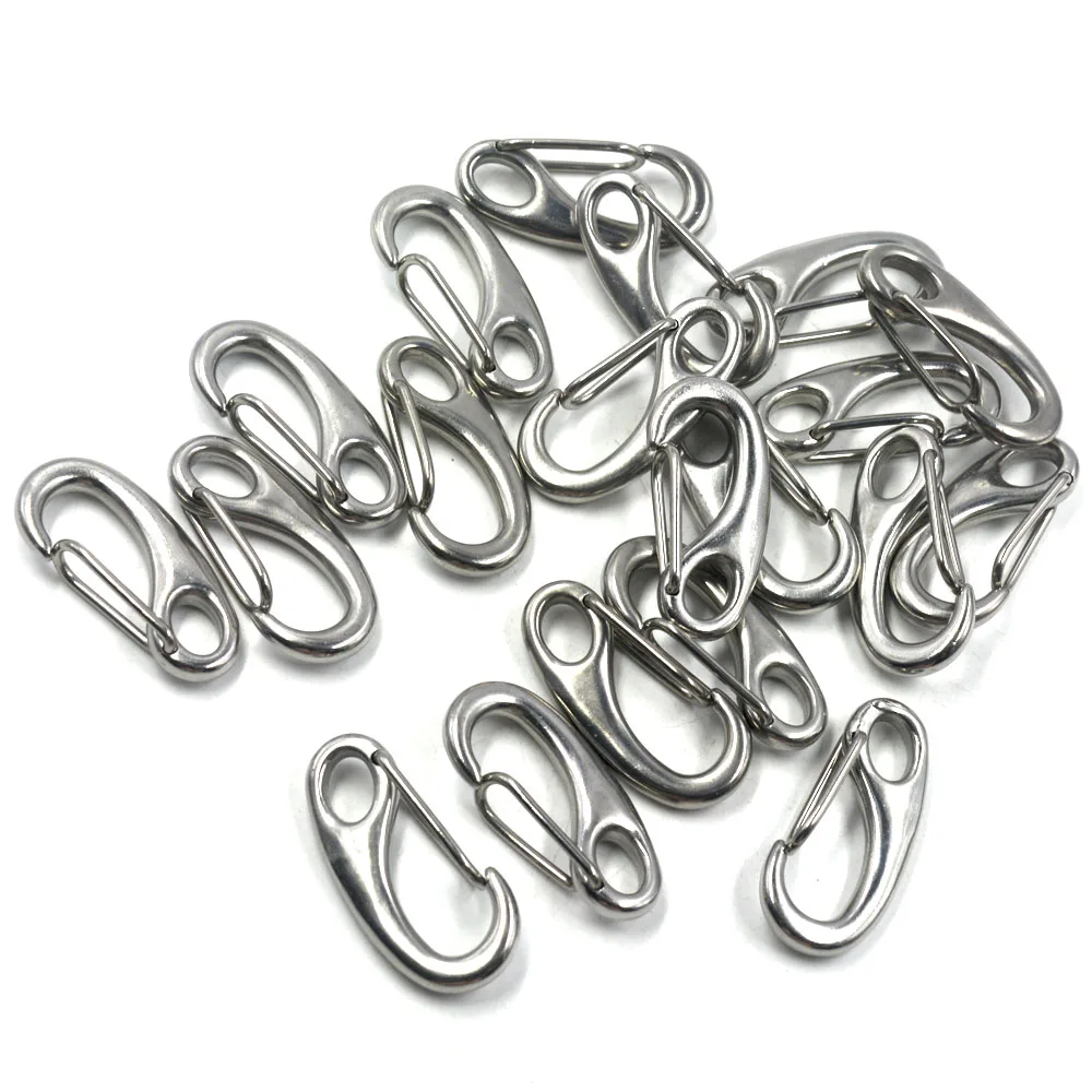 Silver Tone Multifunctional 304 Stainless Steel Egg Shape Small Spring