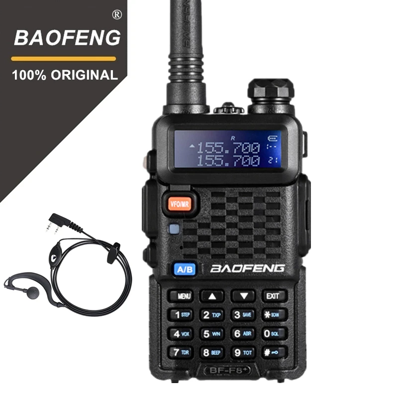 100 Original BaoFeng F8+ Upgrade Walkie Talkie Police Two Way Radio