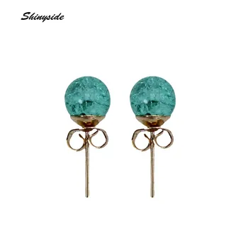 2017 new Fashion brand jewelry simple beads Christmas stud earrings for women metal statement gift earrings free shipping