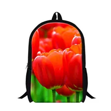   female flower printing backpack high quality leather travel bag school student backpacks 