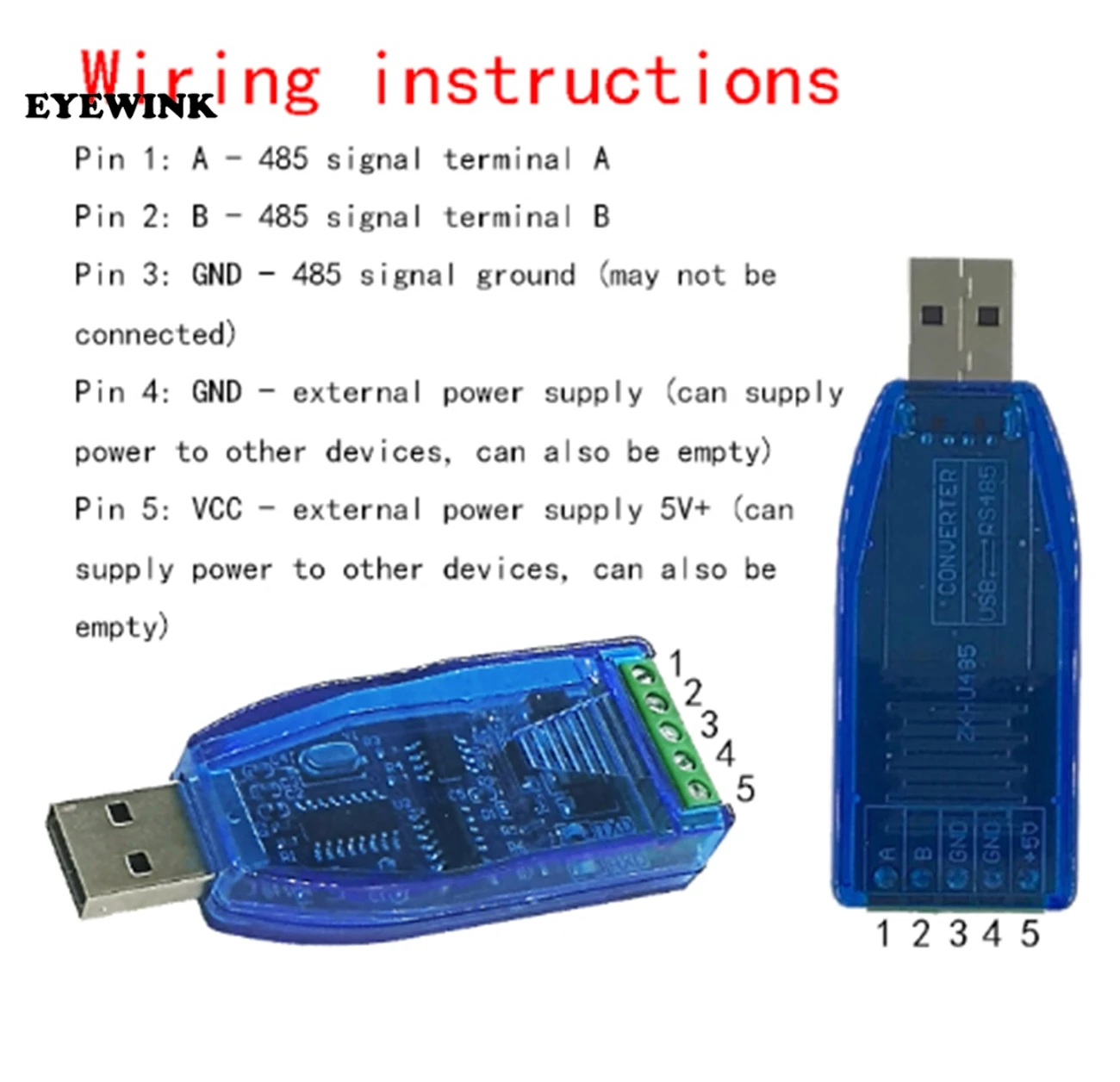 Industrial USB To RS485 Converter Upgrade Protection RS485 Converter Compatibility V2.0 Standard RS-485 Connector Board Module