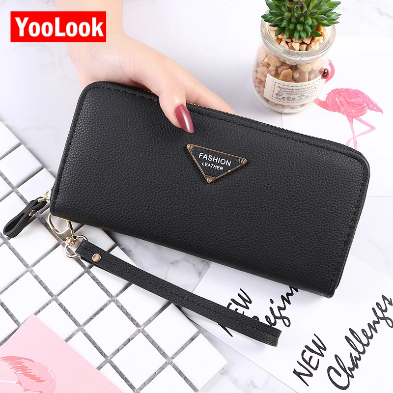 Aliexpress.com : Buy YOOLOOK 2018 Women Wallet PU Solid Color Long ...