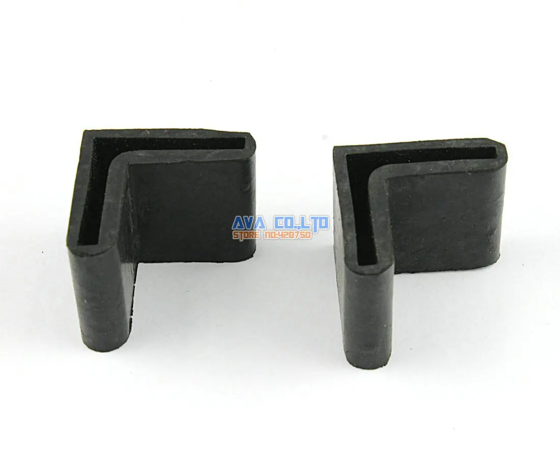 24 Pieces 25 x 25mm L Shape Furniture Feet Rubber Cover Angle Feet Pad Black