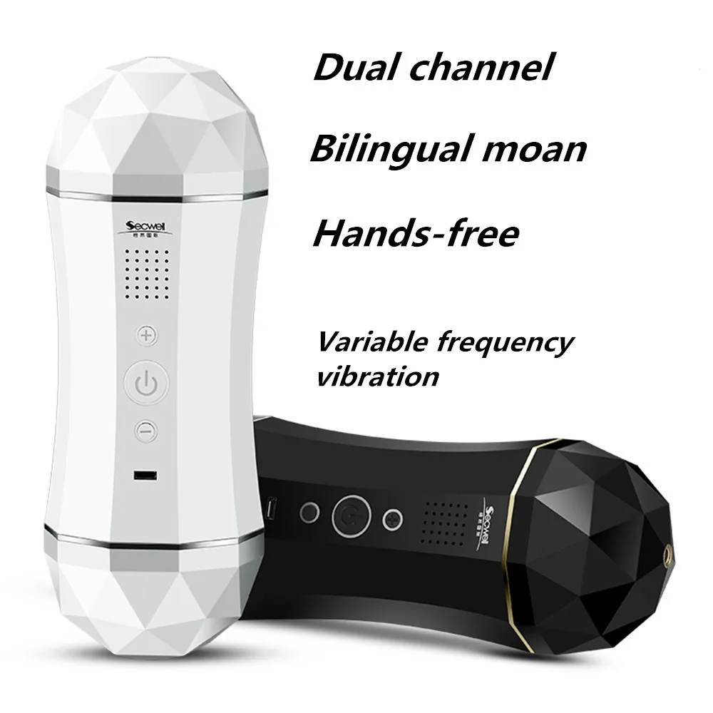 Dual Channel Smart Aircraft Cup Japanese AV Porn Star Real Voice Masturbator For Male Vagina Real