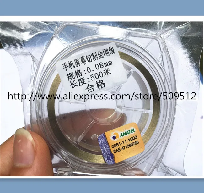 

1/3pcs 100*0.06mm/500m*0.08mm Golden Molybdenum Wire Cutting line for Iphone LCD Screen Separator